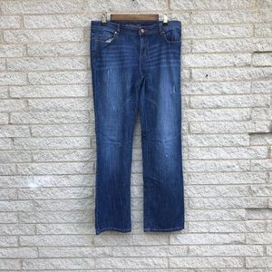 MICHAEL KORS• Boot Cut Distressed Jeans